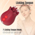 The Rose Toy with Tongue for Women Red - Image 2