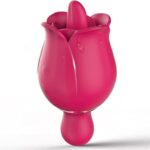 Rose Tongue Licking Toy G spot Hit Mini Vibrator - Image 2