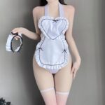 T-1612 Sexy maid cosplay maid passion nightwear without taking off belly pocket - Image 4