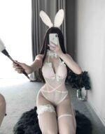 T-2433  Cosplay sexy halterneck bunny one-piece coverall - Image 4