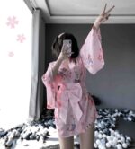 T-1141 Japanese cute open-chest kimono - Image 4