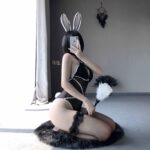 T-2433  Cosplay sexy halterneck bunny one-piece coverall - Image 5