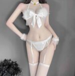 T-1014 Pure desire sexy open file three-point plush cat girl cosplay uniform temptation - Image 3