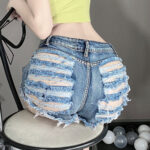 T-8032 Denim shorts are hot and tempting - Image 4