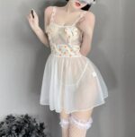 T-2603  Sheer open crotch dress erotic lingerie nightdress - Image 4