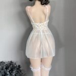T-2603  Sheer open crotch dress erotic lingerie nightdress - Image 2