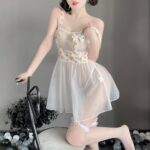 T-2603  Sheer open crotch dress erotic lingerie nightdress - Image 6