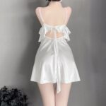 T-2512 Chiffon sheer seduction sweet ruffled slip nightdress set - Image 7