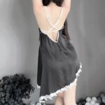 T-2534 Lace backless split nightdress - Image 12