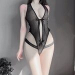 W-2504  Open-gear-free jumpie stockings large size cutout see-through mesh stockings - Image 5