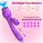 Rabbit Dual G-Spot Rose Sucker Vibrator - Image 2