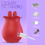 Dual-Tongued Rose Teaser Vibrator - Image 6