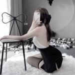 T-2489 Fun Lingerie Sexy Skirt OL Secretary Uniform Seductive Hot Nightclub Pajamas (Costume + short skirt + tie) - Image 2