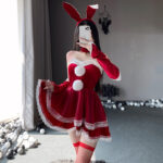 T-1051 Charming rabbit tube top dress bunny girl cos uniform sexy suspender nightdress - Image 6