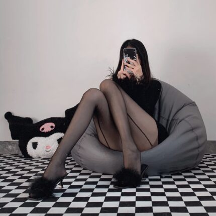 Black silk fishnet lace jumpsuit sex stockings