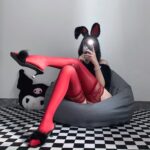 W-3201 Erotic mesh bandeau open crotch one-piece - Image 4