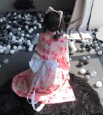 T-1140 Erotic lingerie chiffon vintage print kimono - Image 3