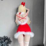 T-2494 Plush bow Christmas dress - Image 2