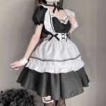 T-1229  Erotic lingerie sexy openwork seduction Japanese apron loli maid - Image 4