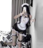 T-1298 Rose lace see-through maid set - Image 6