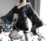 T-2172 Erotic lingerie dark Japanese kimono - Image 5