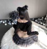 T-1055 Sexy college off-the-shoulder set - Image 6