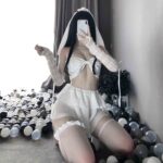 T-2397  Black and white bridal chiffon skirt - Image 4