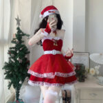M-31 Patchwork Christmas-inspired stage skirt set - Image 3