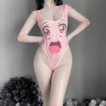 T-2477 Stretch open crotch one-piece swimsuit cosplay - Image 3