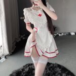 T-2537 Female nurse seduces plus-size uniform sexy pajamas passion set role play