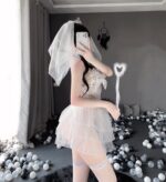 T-2541  Sweet mesh bride opens without taking off her jumpsuit uniform - Image 4