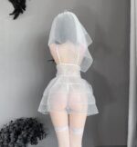 T-2541  Sweet mesh bride opens without taking off her jumpsuit uniform - Image 5