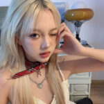 P-1383 Harajuku vintage red checkered choker collar - Image 2