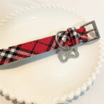 P-1383 Harajuku vintage red checkered choker collar - Image 5