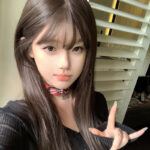 P-1383 Harajuku vintage red checkered choker collar - Image 3