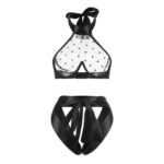 L-7004  New sexy transparent printing dot mesh ribbon binding sex set - Image 6