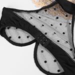 L-7004  New sexy transparent printing dot mesh ribbon binding sex set - Image 5